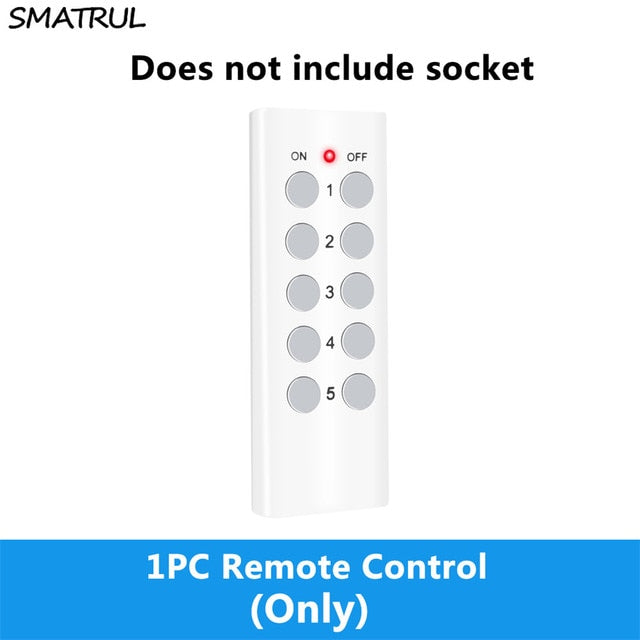 SMATRUL Wireless Remote Control Smart Socket EU UK French Plug Wall 433mhz Programmable Electrical Outlet Switch 220v 230v LED