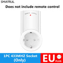 SMATRUL Wireless Remote Control Smart Socket EU UK French Plug Wall 433mhz Programmable Electrical Outlet Switch 220v 230v LED