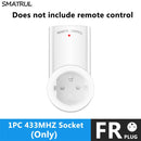 SMATRUL Wireless Remote Control Smart Socket EU UK French Plug Wall 433mhz Programmable Electrical Outlet Switch 220v 230v LED