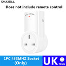 SMATRUL Wireless Remote Control Smart Socket EU UK French Plug Wall 433mhz Programmable Electrical Outlet Switch 220v 230v LED