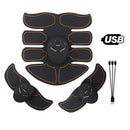 EMS Electric Muscle Stimulator Fitness Massage Abdominal Trainer Toner Body Slimming Massager Home Gym Equiment USB Rechargeable