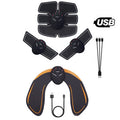 EMS Electric Muscle Stimulator Fitness Massage Abdominal Trainer Toner Body Slimming Massager Home Gym Equiment USB Rechargeable