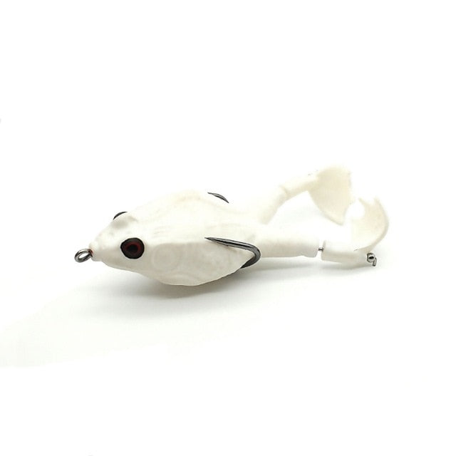 1PCS Minnow Fishing Lure Double Propeller Frog Soft Bait Silicone90mm/13g Artificial Crankbait Wobbler Jig Trolling Soft Lure