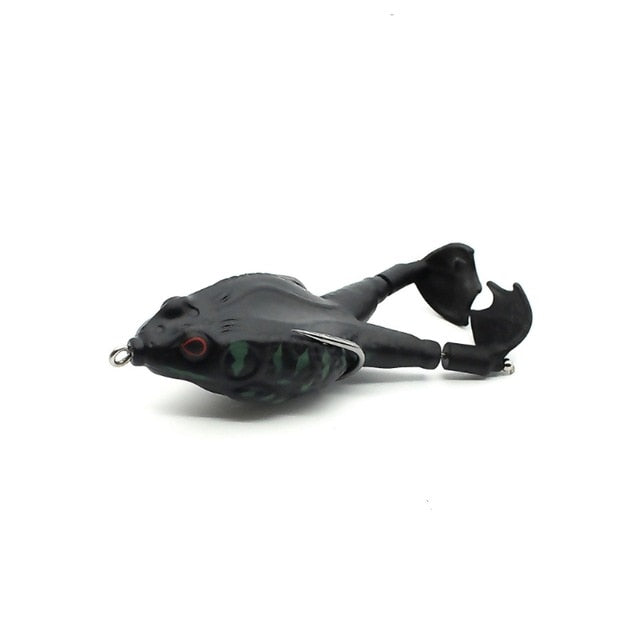 1PCS Minnow Fishing Lure Double Propeller Frog Soft Bait Silicone90mm/13g Artificial Crankbait Wobbler Jig Trolling Soft Lure