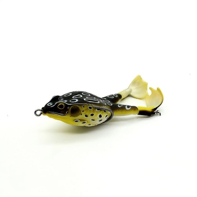 1PCS Minnow Fishing Lure Double Propeller Frog Soft Bait Silicone90mm/13g Artificial Crankbait Wobbler Jig Trolling Soft Lure