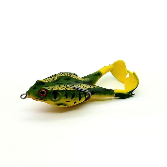 1PCS Minnow Fishing Lure Double Propeller Frog Soft Bait Silicone90mm/13g Artificial Crankbait Wobbler Jig Trolling Soft Lure