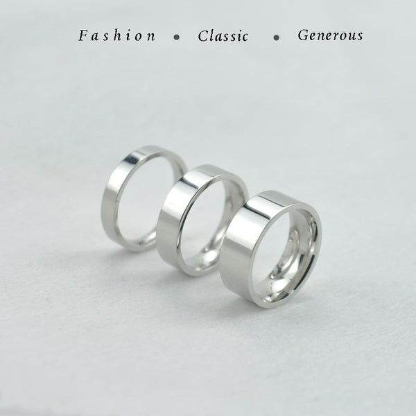 4mm 6mm 8mm Wide Stainless Steel Rings High Polished 2020 New Fashion Classic And Generous For Men's And Women's Ring Jewelry Gi
