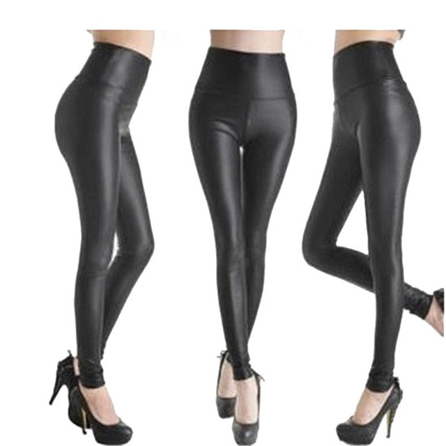 YSDNCHI Sexy Legging Punk Black Skinny Pants Fashion Black High Waist Legging Stretch Plus Size Push Up Leggins