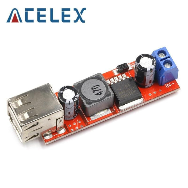 DC 6V-40V To 5V 3A Double USB Charge DC-DC Step-down Converter Module For Vehicle Charger LM2596 Dual USB