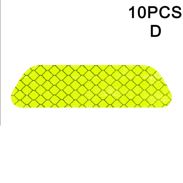 10pcs Car Door Sticker Decal Warning Mark Tape Reflective Sticker Reflective Strip OPEN High Sign Safety Light Reflector Strip