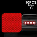 10pcs Car Door Sticker Decal Warning Mark Tape Reflective Sticker Reflective Strip OPEN High Sign Safety Light Reflector Strip