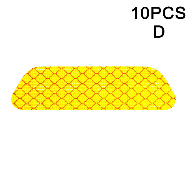 10pcs Car Door Sticker Decal Warning Mark Tape Reflective Sticker Reflective Strip OPEN High Sign Safety Light Reflector Strip