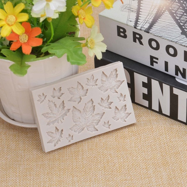 Tree Maple Leaf Mold Silicone Fondant Cake Decorating Tools Chocolate Baking Mould 3D Sugarcraft Resin Clay Homemade Bakeware