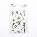 Mohamm 1Pcs Flat Spring To Flower Series Decoration Sticker PET Creative Stationary School Supplies