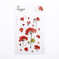 Mohamm 1Pcs Flat Spring To Flower Series Decoration Sticker PET Creative Stationary School Supplies