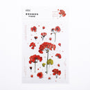 Mohamm 1Pcs Flat Spring To Flower Series Decoration Sticker PET Creative Stationary School Supplies