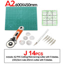 Professional Self-Healing, Double-Sided PVC Cutting Mat, Rotary Blade Compatible, Hammer,Hole Punches Leather Tool Set Sewing