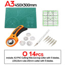 Professional Self-Healing, Double-Sided PVC Cutting Mat, Rotary Blade Compatible, Hammer,Hole Punches Leather Tool Set Sewing