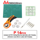 Professional Self-Healing, Double-Sided PVC Cutting Mat, Rotary Blade Compatible, Hammer,Hole Punches Leather Tool Set Sewing
