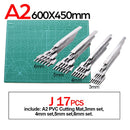 Professional Self-Healing, Double-Sided PVC Cutting Mat, Rotary Blade Compatible, Hammer,Hole Punches Leather Tool Set Sewing