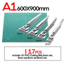 Professional Self-Healing, Double-Sided PVC Cutting Mat, Rotary Blade Compatible, Hammer,Hole Punches Leather Tool Set Sewing