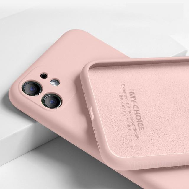 For iPhone 11 12 Pro SE 2 Case Luxury Original Silicone Full Protection Soft Cover For iPhone X XR 11 XS Max 7 8 6 6s Phone Case