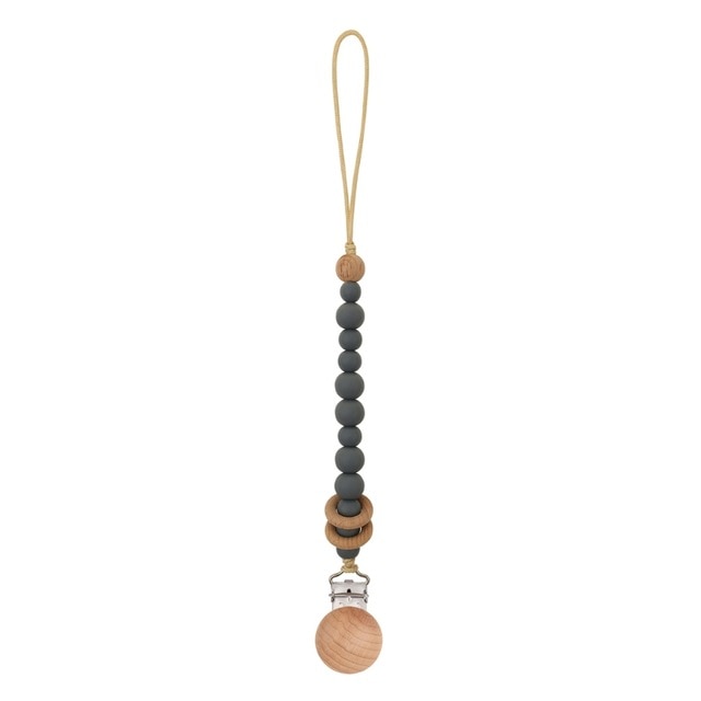 Baby Pacifier Clips Silicone Beads Wooden Ring Pacifier Chain Infant Nipple Appease Soother Chain Clips Dummy Holder Nipple Clip