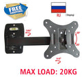 (RU) free shipping LCD-111 LCD-112 10"24" 30"tiltable full motion retractable swivel LED PLASMA tv wall vesa bracket mount