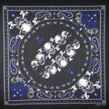 New Design Fashion Hip Hop 100% Cotton Skull Bandana Square Scarf Black Paisley Bicycle Headband For Women/Men/Boys/Girls