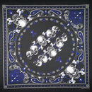 New Design Fashion Hip Hop 100% Cotton Skull Bandana Square Scarf Black Paisley Bicycle Headband For Women/Men/Boys/Girls