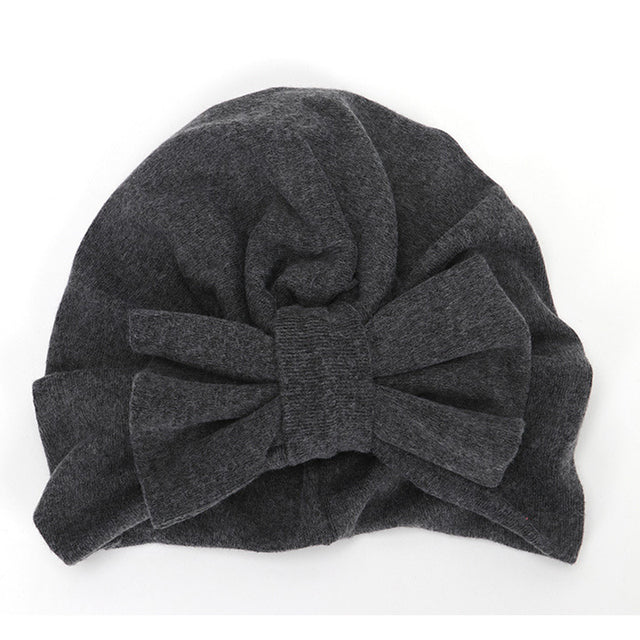 BalleenShiny Warm Baby Hats For Boys&Girls Infant Lovely Bowknot Hats Baby Bonnet Beanie Turban Head Accessories Kids Gifts