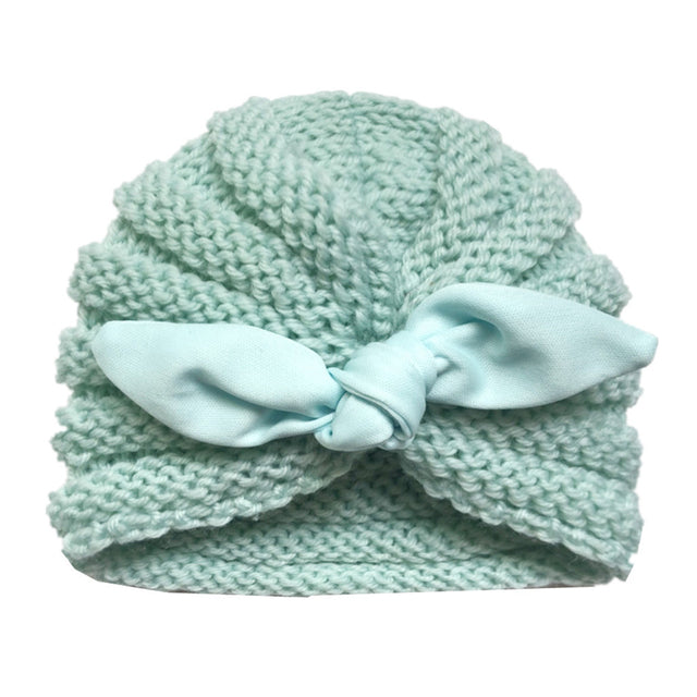 BalleenShiny Warm Baby Hats For Boys&Girls Infant Lovely Bowknot Hats Baby Bonnet Beanie Turban Head Accessories Kids Gifts