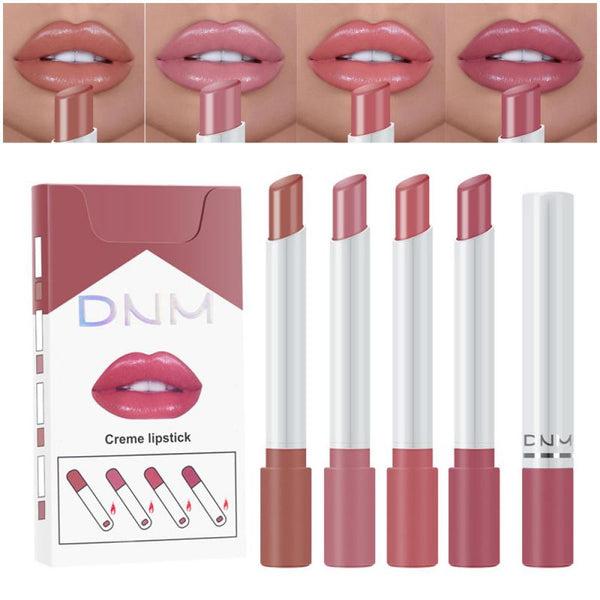 4 Colors Makeup Lipstick Cosmetics Lipstick Set Lip Tint Lip Gloss Waterproof Maquillaje Matte Long Lasting Make Up Pomade TSLM4
