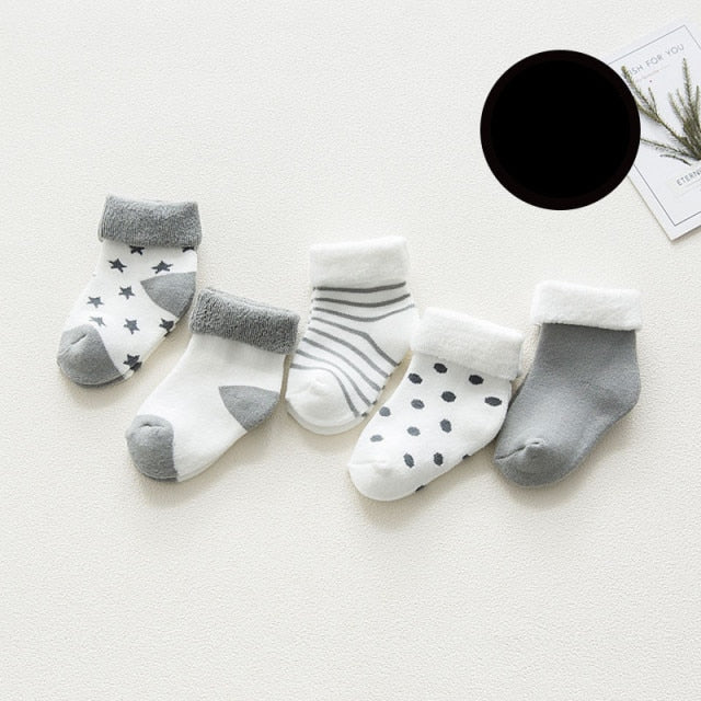 5 Pair High Quality Thicken Cartoon Comfort Cotton Newborn Socks Kids Boy New Born Baby Girl Socks Meia Infantil Miaoyoutong