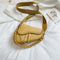 2020 New Fashion Saddle Women Bag One Shoulder Handle Trend Casual Hasp Zipper PU Material Polyester Inside Lock Ornament Bag