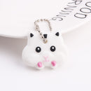 Cute Cartoon Keychain Silicone Cat Dog Protective Key Case Cover for Key Control Dust Cap Holder Gift Women Key Chain