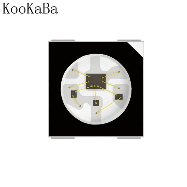 10-1000PCS WS2812B RGB LED Chip 5050SMD Black/White PCB WS2812 Individually Addressable Chip Pixels DC5V