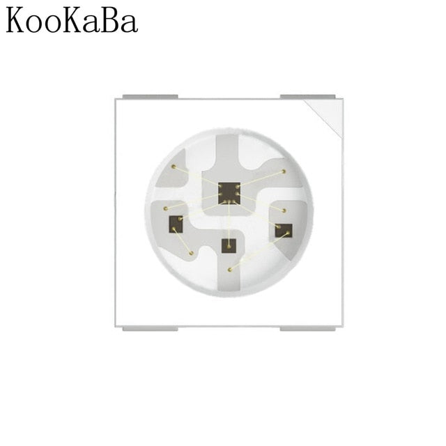 10-1000PCS WS2812B RGB LED Chip 5050SMD Black/White PCB WS2812 Individually Addressable Chip Pixels DC5V