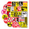 50 Pcs Warning Signs Stickers for Laptop Motorcycle Bike Luggage Guitar Home Decor DIY Danger Banning Reminder Funny Sticker