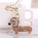 Fashion Dog Dachshund Car Keychain Key Chain Charm Pendant Keys Holder Keyring Women Girl Gift Car Styling Interior Accessories