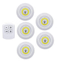 3W Super Bright Cob Under Cabinet Light LED Wireless Remote Control Dimmable Wardrobe Night Lamp Home Bedroom Closet Kitchen