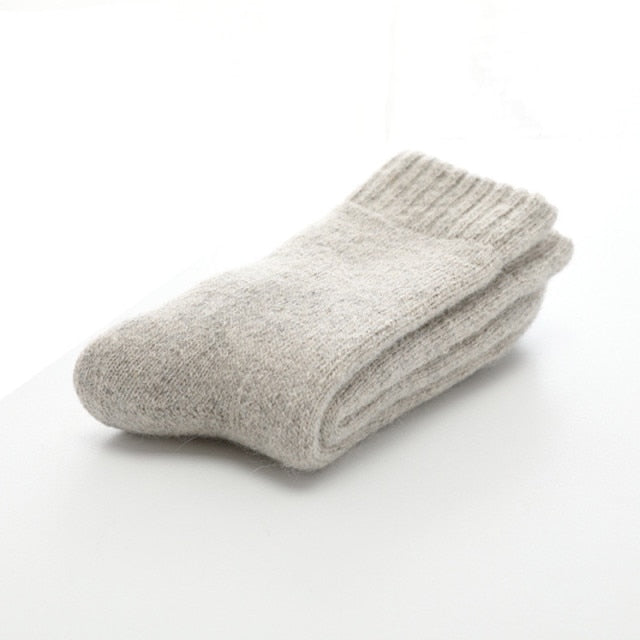 Christmas 2020 Winter Socks Men Super Thicker Solid Thermosocks Merino Wool Rabbit Socks Against Cold Snow Russia Male Warm Sock