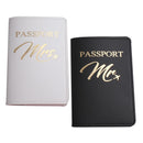 Zoukane Mr Mrs Lover Couple Passport Cover Embroidery Letter Women Men Travel Wedding Passport Cover Holder Travel Case CH26