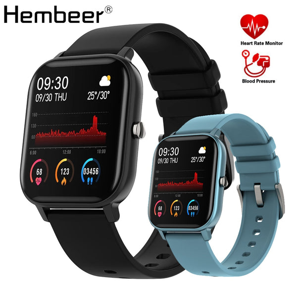 Hembeer P8 1.4 inch Smart Watch Men Full Touch Fitness Tracker Blood Pressure Smart Clock Women GTS Smartwatch for Xiaomi iphone