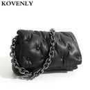 Branded Women's Shoulder Bags 2020 Denim Quality Thick Metal Chain Shoulder Purses And Handbag Women Clutch Bags Ladies Hobo Bag