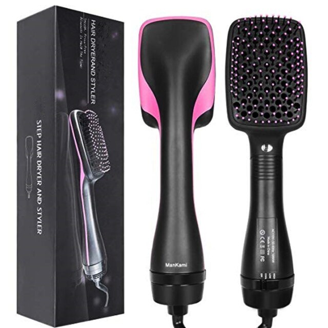 Dropshipping One Step Hair Dryer And Volumizer Blower Professional 3 In 1 Hot Air Brush Hair Curler Straightener Styling Tools