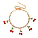 Caraquet 2021 Iced Out Crystal Butterfly Anklets for Women Bling Rhinestone Chain Ankle Bracelet Beach Barefoot Female Jewelry