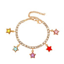 Caraquet 2021 Iced Out Crystal Butterfly Anklets for Women Bling Rhinestone Chain Ankle Bracelet Beach Barefoot Female Jewelry