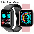 Y68 Smart Watch Women Men Sport Bluetooth Smart Band Heart Rate Monitor Blood Pressure Fitness Tracker Bracelet for Android IOS