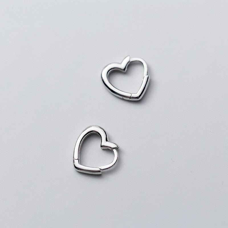 Piercing Heart Stud Earrings for Women Femme Wedding Party Femme pendientes Brincos eh495